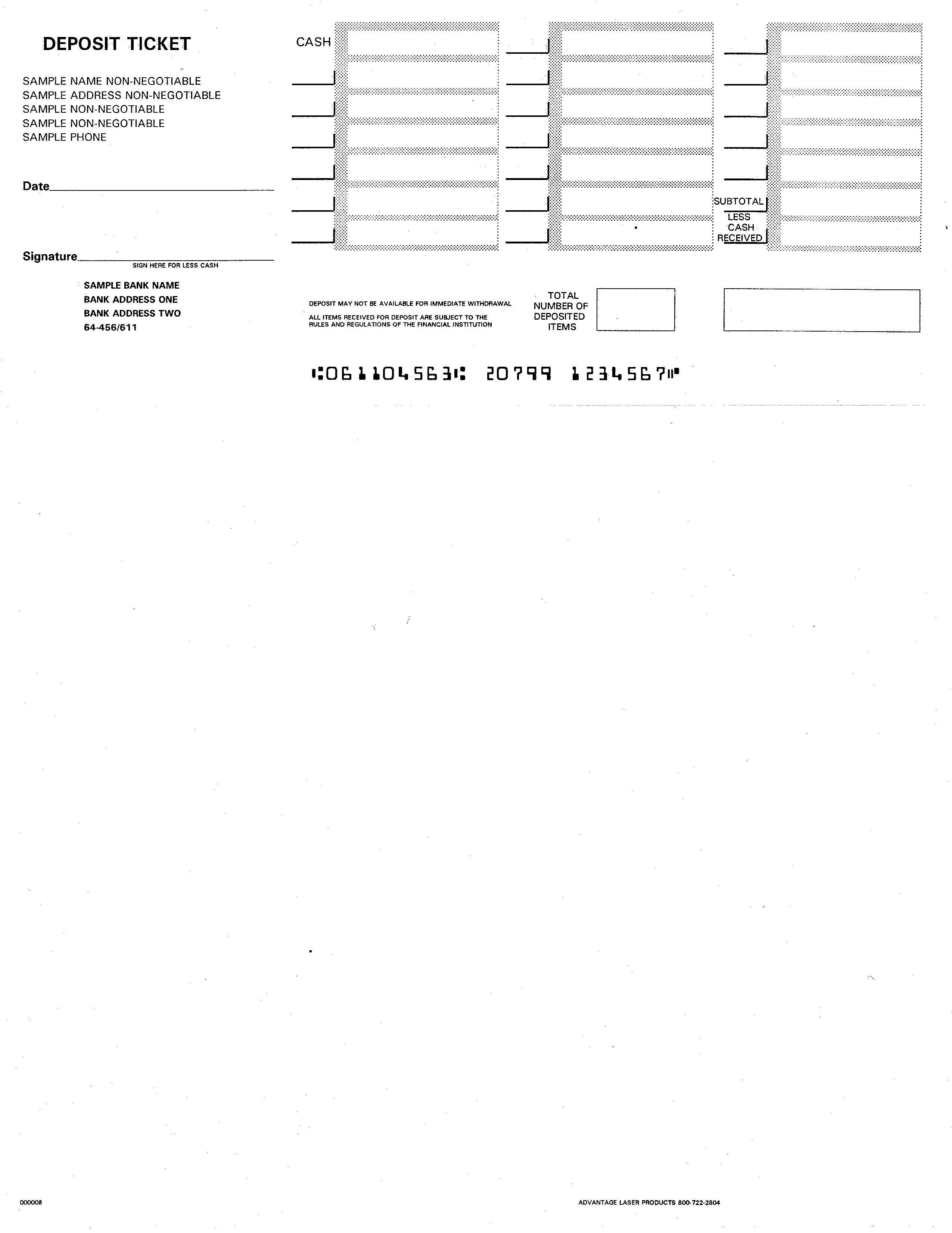 Discount Printable Deposit Slips For QuickBooks BIG SALE On Printable 